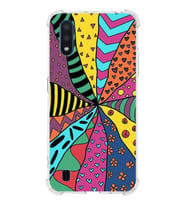 PrintiFy Samsung Galaxy A01 Uyumlu Retro Color 4 Baskılı Şeffaf Köşe Korumalı Antişok Kılıf