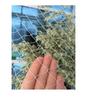 KUŞ ÖNLEME AĞI KUŞ FİLESİ BALKON FİLESİ 2,50 X 11 METRE MONTAJ MAĞZEMELİ (Beyaz)