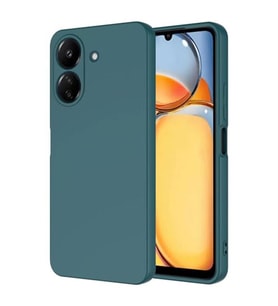 Coverzone Xiaomi Poco C65 ?le Uyumlu K?l?f Z-Mara Lansman Vieri Tam Koruma Arka Kapak Kamera Koruma �?k?nt?l? P�r�zs�z Y�zey Koyu Ye?il