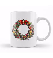 Kittens Multiface Christmas Wreath Kupa Bardak Porselen