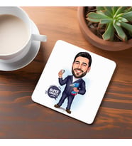 Kişiye Özel Tamirat İşleri Seven Erkek Karikatürlü Bardak Altlığı