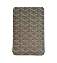 Cohiba Çakmak Kesicili Goyard Desenli Siyah Deri Puro Taşıma Çantası & Seyahat Humidoru
