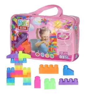 2939 Play Blox Neon Blok Yapı Oyuncakları 83 Parça ,Saklama Çantalı