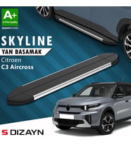 S-Dizayn Citroen C3 Aircross 2 Skyline Krom Yan Basamak 183 Cm 2024 Üzeri A+ Kalite
