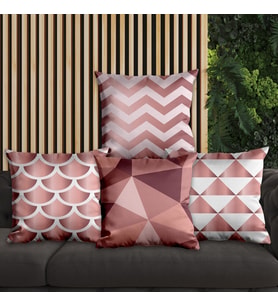 eJOYA Çizgisel Tasarımlı 4'lü Yastık İçi Ve Kırlent Kılıfı 45cm 113843