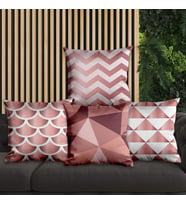 eJOYA Çizgisel Tasarımlı 4'lü Yastık İçi Ve Kırlent Kılıfı 45cm 113843