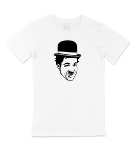 Charlie Chaplin Şapkalı Tişört