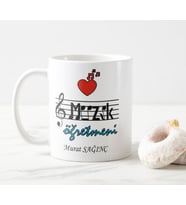 Kişiye Özel Müzik Öğretmeni Beyaz Kupa Bardak