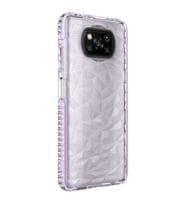 Xiaomi Poco X3 Kılıf Buzz Köşeleri Airbagli Prizmatik Tasarım (Mor)