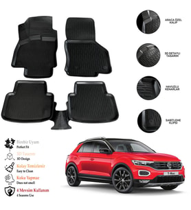 Vw T-Roc 2022 3D Havuzlu Paspas OTL