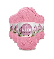 5 Adet Cotton Lüks Yelek Tunik Kazak Bluz Hırka İpi Yünü Pembe 97549