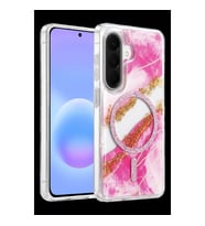 Onegif Samsung Galaxy A37 5g Lotus Simli Magsafe Kapak - Pembe