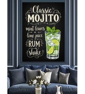 Klasik Rom Mojito Posteri Dekoratif Kanvas - Mdf Ahşap Tablo