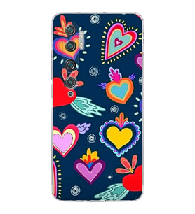 PrintiFy Xiaomi Mi Note 10 ile Uyumlu Retro Color 3  Kamera Korumalı Şeffaf  Kılıf