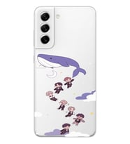 Samsung Galaxy S22 Uyumlu Sevimli BTS Karakterler Tasarımlı Şeffaf Telefon Kılıfı