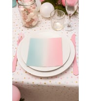 Peçete Cinsiyet Partisi Peçetesi Pembe Mavi Geçişli Lüks Cinsiyet Peçetesi 20li 33*33