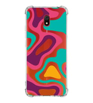 Xiaomi Redmi 8A Köşe Korumalı Antişok Kapak Renkli Desen Tasarımlı Şeffaf Silikon Kılıf