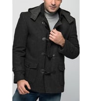 PLT8310 DEWBERRY ERKEK PALTO-DESENLİ GRİ