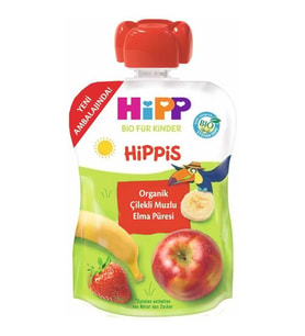 Organik Çilek Muz Elma Püresi 100gr 1 Adet