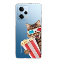 PrintiFy Xiaomi Redmi Note 12 Pro 5G ile Uyumlu 1mm Slim Fit Kedi 1 050b Baskılı Şeffaf  Kılıf