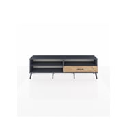 Arges TV Ünitesi 2 Raflı Tek Çekmeceli  176x30x51 Antrasit-Antrasit/Çam