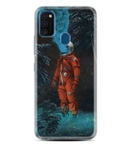 Samsung M21 M22 M23 M30 M31S M32 Kılıf Desenli Silikon Astronot Smoke 1769
