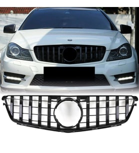 Mercedes C Serisi W204 GTR Ön Panjur Parlak Siyah 2007-2014