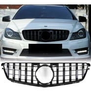 Mercedes C Serisi W204 GTR Ön Panjur Parlak Siyah 2007-2014