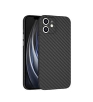 iPhone 12 Kılıf Ultra İnce Skin Carbon PP Kapak (Siyah)