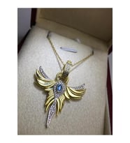 Kadın Gümüş Kolye - Zümrüdü Anka Kuşu Phoenix Aquamarin • Işıklı Kutuda • Sevgiliye • Eşe • Kolye