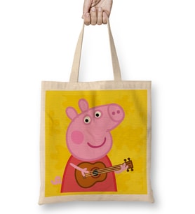 Peppa Pig 07 Bez Çanta Uzun Saplı