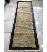 Saray Halı Simli Deri 100X300 Sarı Derili Simli Yolluk 3 Metre !