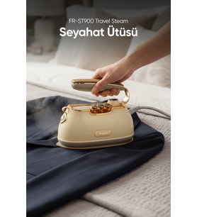 FR-ST900 Travel Steam Seyahat Tipi Taşınabilir Krem Buharlı Ütü