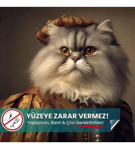 Papers İran Kedisi Posteri, Soylu Kedi Posteri, Yüksek Çözünürlüklü Akıllı Kağıt Poster,Yapay Zeka Tasarım