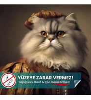 Papers İran Kedisi Posteri, Soylu Kedi Posteri, Yüksek Çözünürlüklü Akıllı Kağıt Poster,Yapay Zeka Tasarım