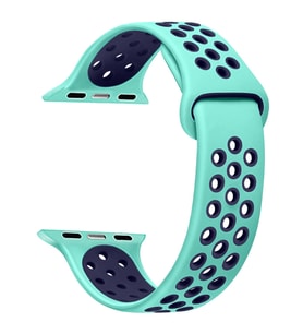 Microsonic Apple Watch Series 7 45mm Rainbow Sport Band Kordon Yeşil Lacivert