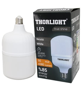 THORLIGHT 50W E27 TORCH T-SHAPE BEYAZ LED AMPUL T-50B (5343)