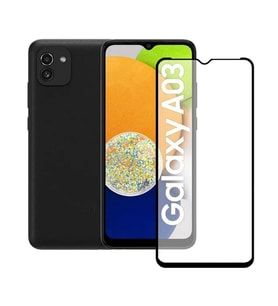Logis Samsung A03S 9D Mat Seramik Tam Kaplayan Ekran Koruyucu Cam (Şeffaf)