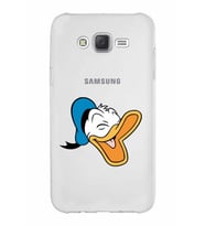 Samsung Galaxy J7 Kapak Donald Duck Tasarımlı Şeffaf Silikon Kılıf