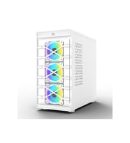 POWERBOOST PB-GR222BW 7-ARGB Fanlı Gaming Mid-Tower PC Kasası Beyaz