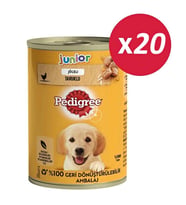 Pedigree Junior Tavuklu Yavru Konserve Köpek Maması 400 Gr*20 ADET