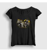 Presmono Kadın Siyah Band Wu Tang Clan T-Shirt 303688tt