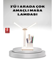Kısılabilir Led Masa Lambası – Kalemlik Ve Telefon Standlı, Göz Yormayan Işık