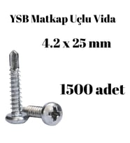 Yıldız Silindir Başlı 4.2x25 YSB Matkap Uçlu Akıllı Vida 1500 Adet