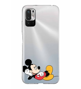 Xiaomi Redmi Note 10 5G Uyumlu Kapak Mickey Mouse Tasarımlı Şeffaf Silikon Kılıf