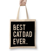 Best Cat Dad Ever,cat Daddy Gift Funny Cat Husband Fathers Day Gift Bez Çanta Uzun Saplı
