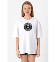 Monsta X Monbebe Coffee Beyaz Kadın Oversize Tshirt