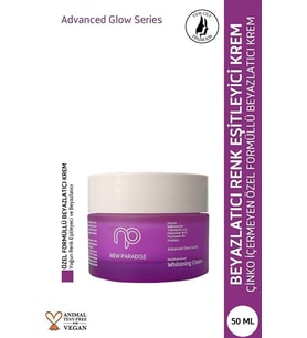 New Paradise Beyazlatıcı Krem Çinko İçermez (Yüz Kol Altı İç Bacak Diz Dirsek) 50 Ml