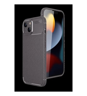 Apple İphone 15 Kılıf Auto Focus Karbon Kapak - Gri