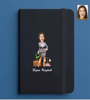 Kişiye Özel Kadın Model 13x21 Siyah Defter-27